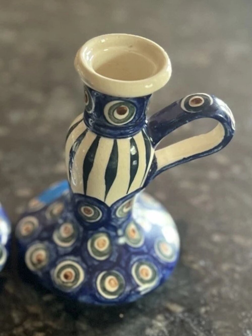2x Polish Pottery Candlestick Holder Ceramika Artystyczna Boleslawiec - Picture 3 of 10